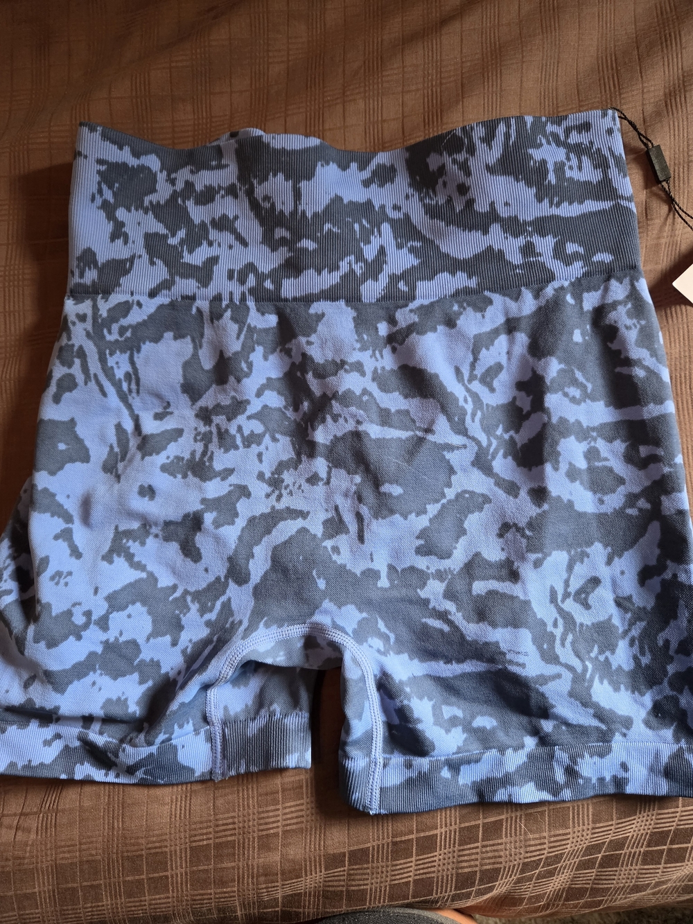 Blue Seamless Scrunchy What Zyia Hustle Shorts size large